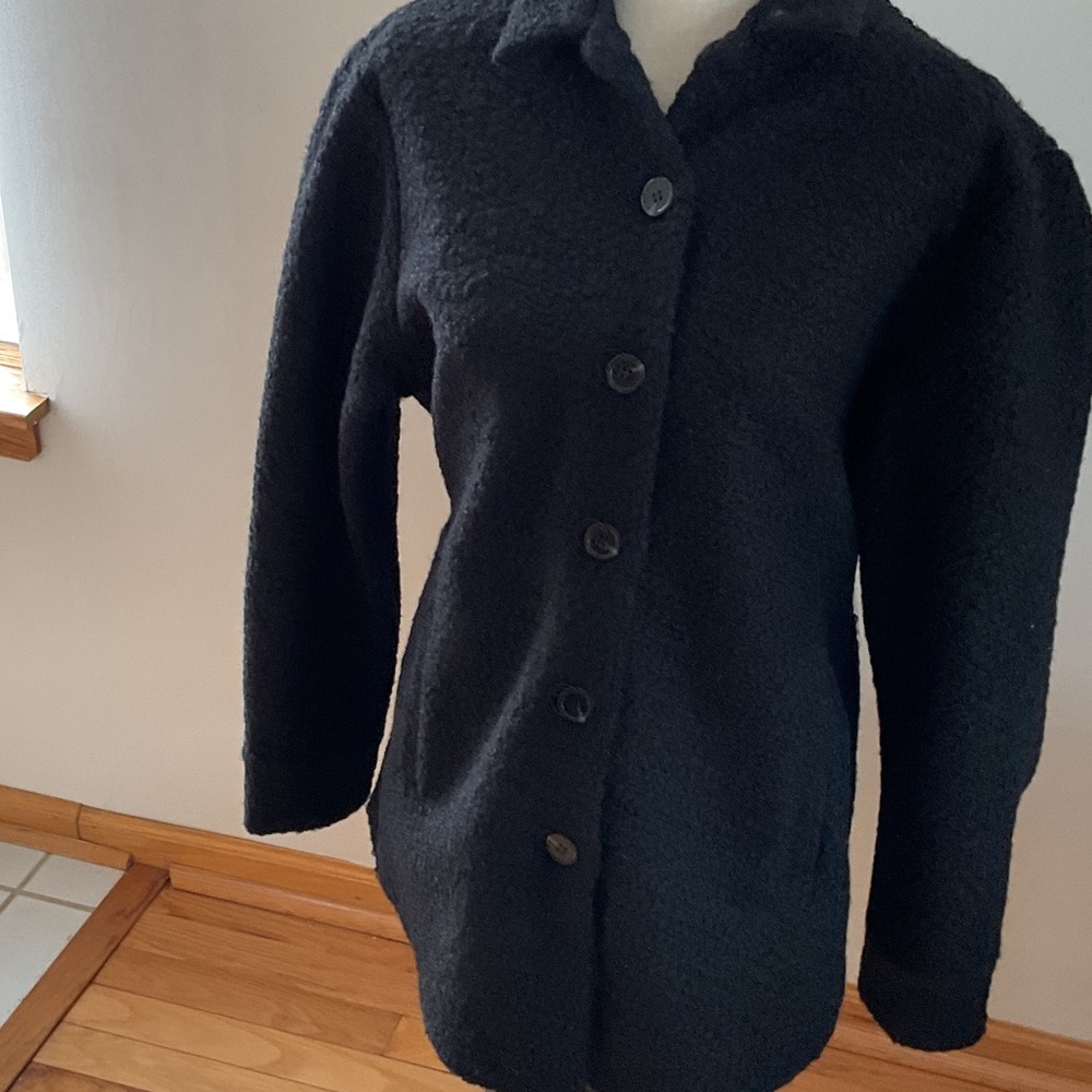 Women's Black Button-Up Jacket
